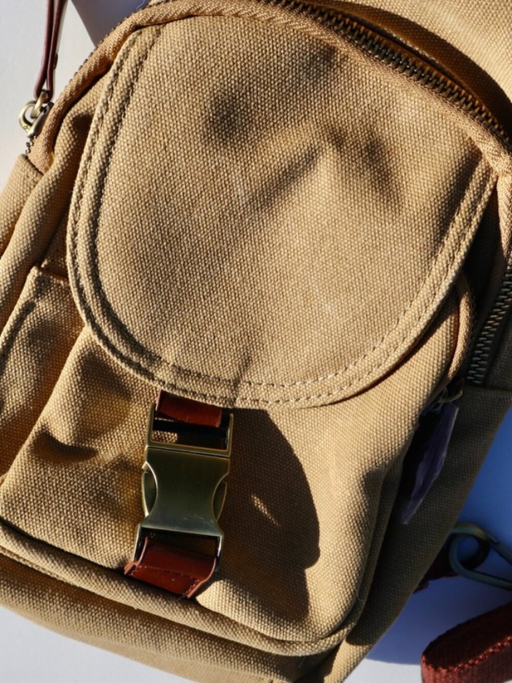 NWT Antik Kraft Camel Sling Bag - Picture 3 of 7